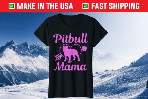 Pitbull Mama Pitbull Mom Funny Cute Dog Mohter's Day T-Shirt