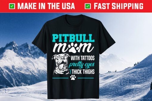 Pitbull Mom Tattoos Dog Lover Mother's Day Classic T-Shirt