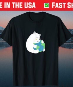 Polar Bear Embracing Mother Earth Us 2021 T-Shirt