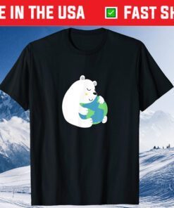 Polar Bear Embracing Mother Earth Us 2021 T-Shirt