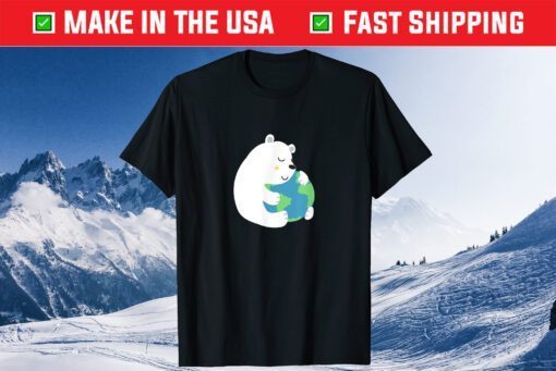 Polar Bear Embracing Mother Earth Us 2021 T-Shirt