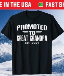 Promoted to Great Grandpa 2021 Family Pregnancy Unisex T-Shirt