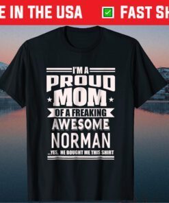 Proud Mom of a Awesome Norman Mother Son Name Classic T-Shirt