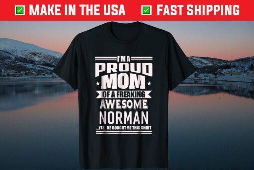 Proud Mom of a Awesome Norman Mother Son Name Classic T-Shirt