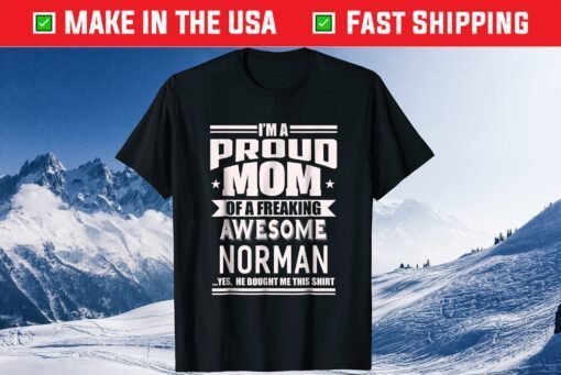 Proud Mom of a Awesome Norman Mother Son Name Classic T-Shirt