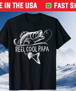 Reel Cool Papa Fishing Dad Father's Day Fisherman Fish T-Shirt