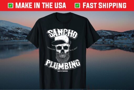 Sancho Laying Pipe Day And Night Plumbing Classic T-Shirt