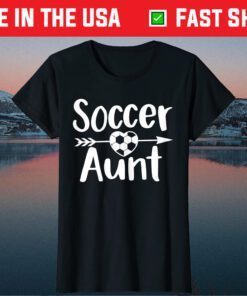 Soccer Aunt Heart Sport Lover Auntie Mother's Day Gift T-Shirt