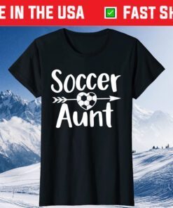Soccer Aunt Heart Sport Lover Auntie Mother's Day Gift T-Shirt