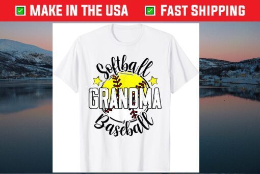 Softball Baseball Grandma Happy Mother's Day T-Shirt