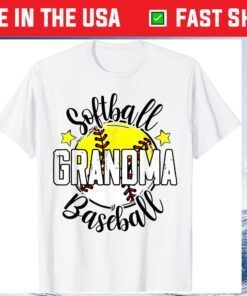 Softball Baseball Grandma Happy Mother's Day T-Shirt