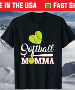 Softball Momma Catcher Pitcher Mothers Day Mom T-Shirt