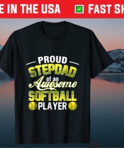 Step Dad From Softball Player Father's Day Classic Tshirt