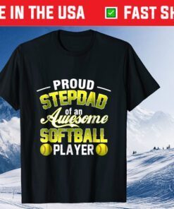 Step Dad From Softball Player Father's Day Classic Tshirt