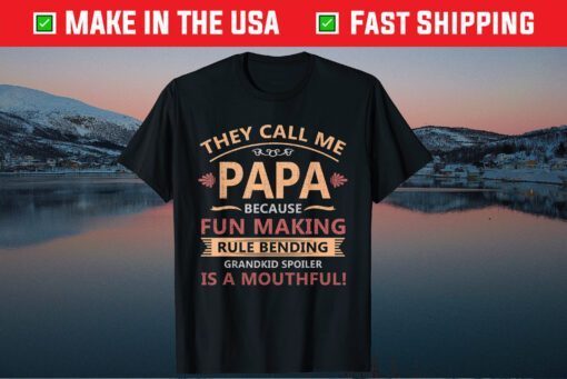 They Call Me Papa Funny Grandkid Spoiler Fathers Day Gift T-Shirt