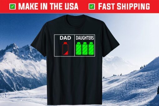 Triplet Dad of Three Daughters Unisex T-Shirt