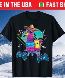 Video Game Cinco de Mayo Llama Pinata and Game Controller Gift T-Shirt