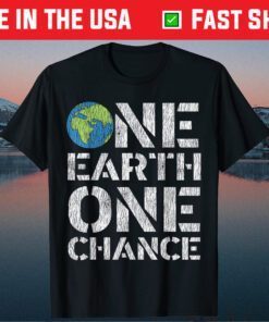 Vintage One Earth One Chance Climate Change Save Earth Day Classic T-Shirt