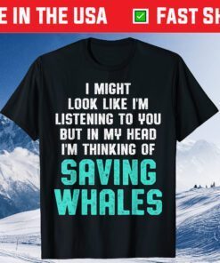 Whale Lover Listening Save the Whales Earth Day Us 2021 T-Shirt