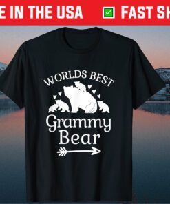 Worlds Best Grammy Bear Hearts Arrow Cubs Grandmother T-Shirt