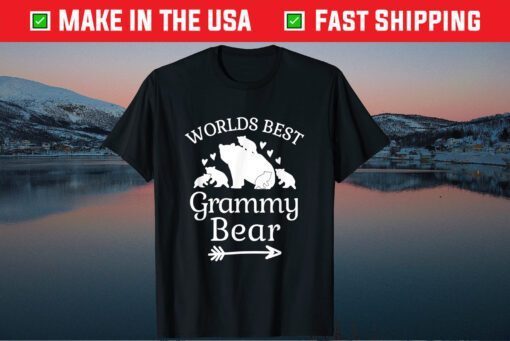 Worlds Best Grammy Bear Hearts Arrow Cubs Grandmother T-Shirt