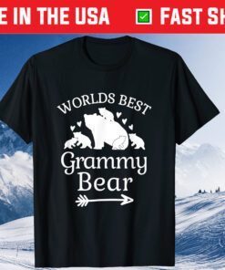 Worlds Best Grammy Bear Hearts Arrow Cubs Grandmother T-Shirt