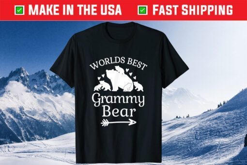 Worlds Best Grammy Bear Hearts Arrow Cubs Grandmother T-Shirt