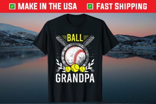 Ball Grandpa Baseball Lover Grandpa Father's Day Classic T-Shirt