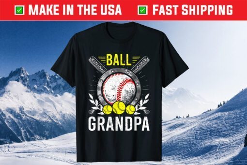 Ball Grandpa Baseball Lover Grandpa Father's Day Classic T-Shirt