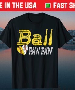 Baseball Softball Ball Heart Paw Paw Father's Day Unisex T-Shirts