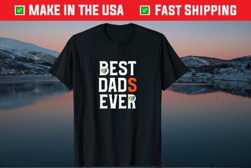 Best Dads Ever Rainbow Heart Gay Parents Father's Day Classic T-Shirt