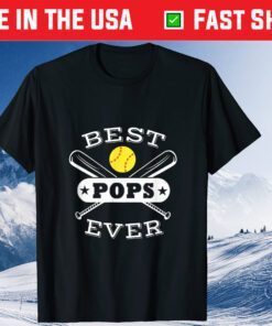Best Pops Ever Softball Grandpa Grandfather Classsic T-Shirt