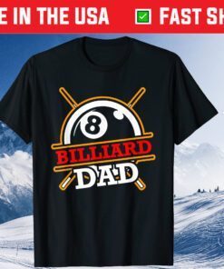 Billard Dad Biliard Snooker Pool Fathers Day Classic T-Shirt