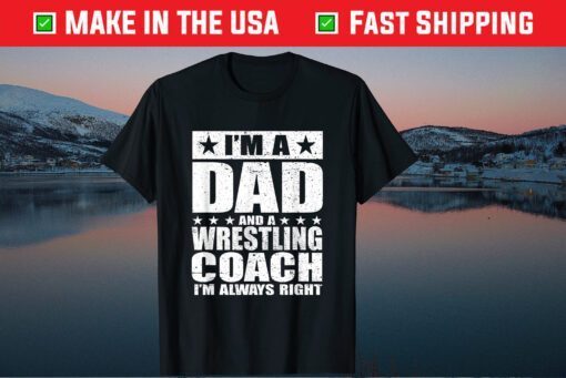 Dad Wrestling Coach Coaches Fathers Day Classic T-Shirt