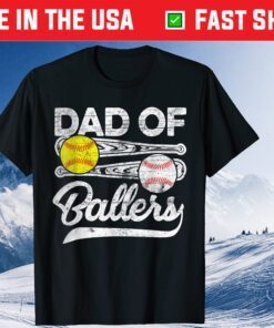 Dad of Ballers Fathers Day Gifts Baseball Softball Dad Coach Classic T-Shirt