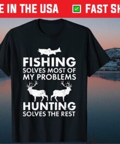 Fishing And Hunting Gift Christmas Humor Hunter Cool Classic T-Shirt