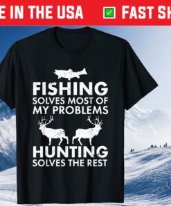 Fishing And Hunting Gift Christmas Humor Hunter Cool Classic T-Shirt