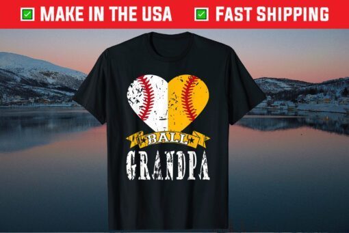 Grandpa Baseball Ball Softball Father Day Classic T-Shirt