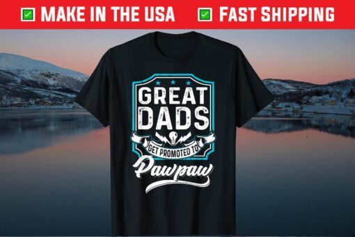 Great Dads Get Promoted To Pawpaw Father's Day Lover Grandpa T-Shirt