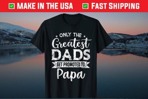 Greatest Dads Get Promoted To Papa Father's Day Classic T-Shirts