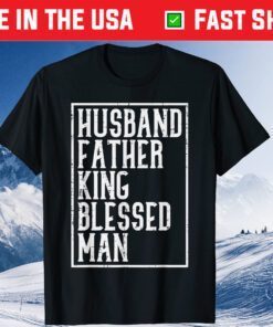 Husband Father King Blessed Man Black Pride Dad Father Day Classic T-Shirt