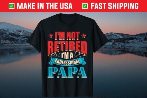 I'm Not Retired I'm A Professional Papa Daddy Fathers Day Us 2021 T-Shirt