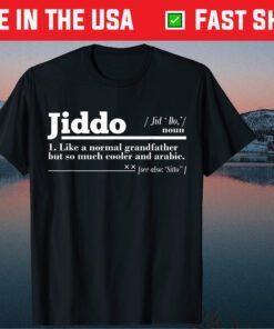 Jiddo Definition Arab Grandfather Arabic Father's Day T-Shirt