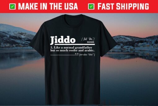 Jiddo Definition Arab Grandfather Arabic Father's Day T-Shirt