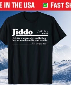 Jiddo Definition Arab Grandfather Arabic Father's Day T-Shirt