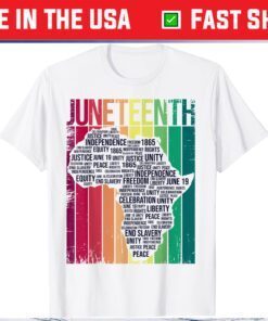 Juneteenth African Slave Freedom Black Unisex T-Shirt