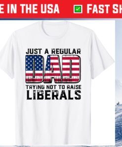 Just A Regular Dad Trying Not To Raise Liberals Father's Day Classic T-Shirt