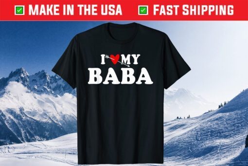 Love My Baba with Heart Fathers Day Classic T-Shirt