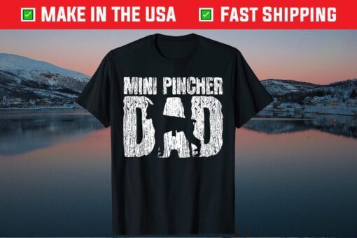 Mini Pincher Dog Dad Papa Fathers Day Classic T-Shirt