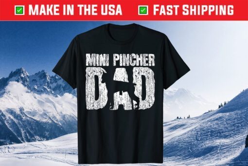 Mini Pincher Dog Dad Papa Fathers Day Classic T-Shirt